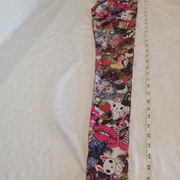 Extensible leggings with collage pattern Small spandex & polyester - Picture 3 of 7